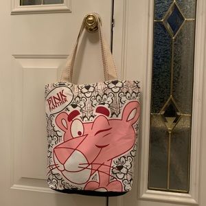 NWOT Pink Panther canvas bag